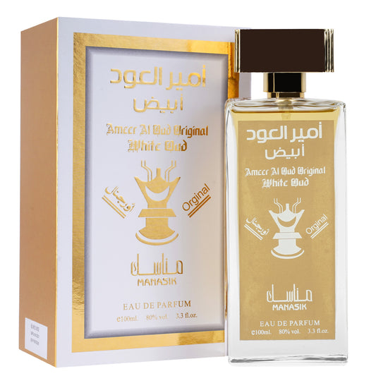 MANASIK Ameer Al Oud Original White Oud Premium Quality Long Lasting Eau De Parfum For Men