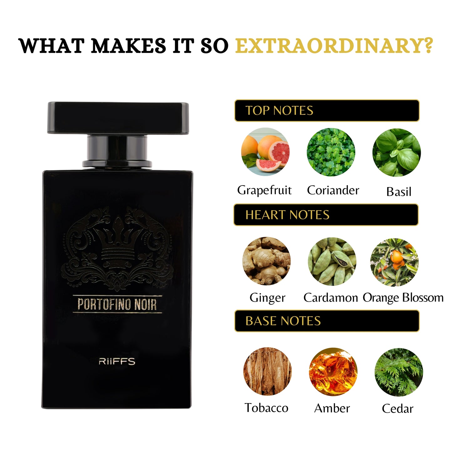 RiiFFS Portofino Noir Premium Quality Eau De Parfum For Men Made In U.A.E