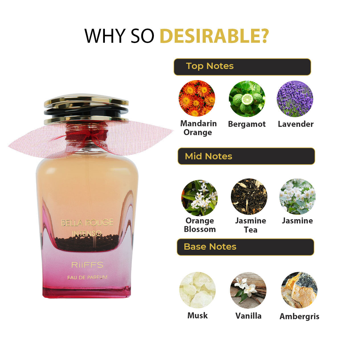 RiiFFS Bella Rouge Intenso Premium Quality Eau De Parfum For Women Made In U.A.E