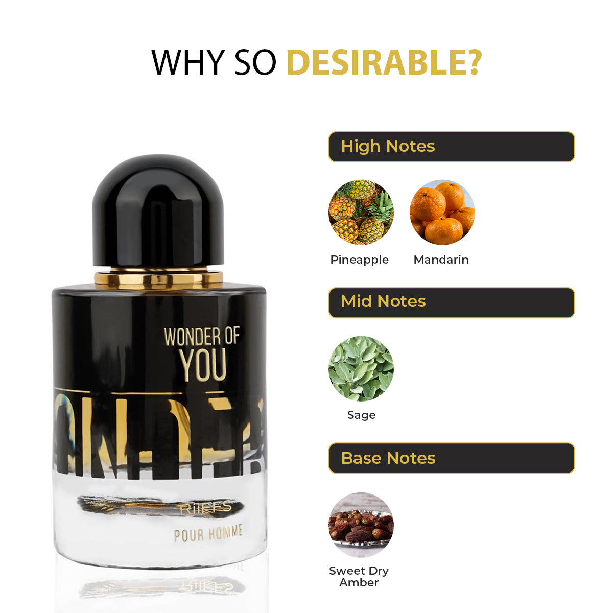 RiiFFS Wonder Of You Homme Premium Quality Eau De Parfum For Men Made In U.A.E