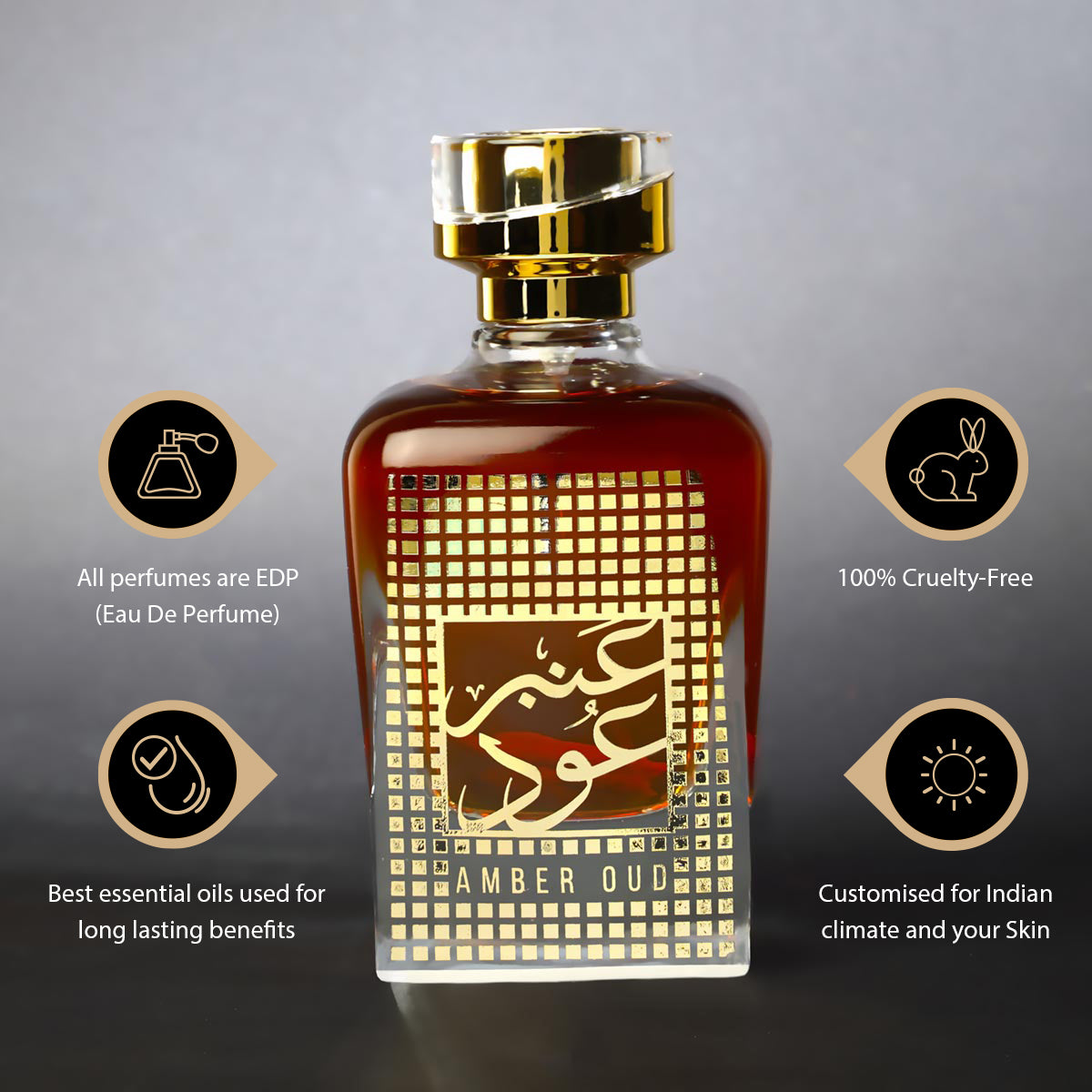Nusuk Amber Oud Premium Quality Long Lasting Made In U.A.E Eau De Parfum For Men