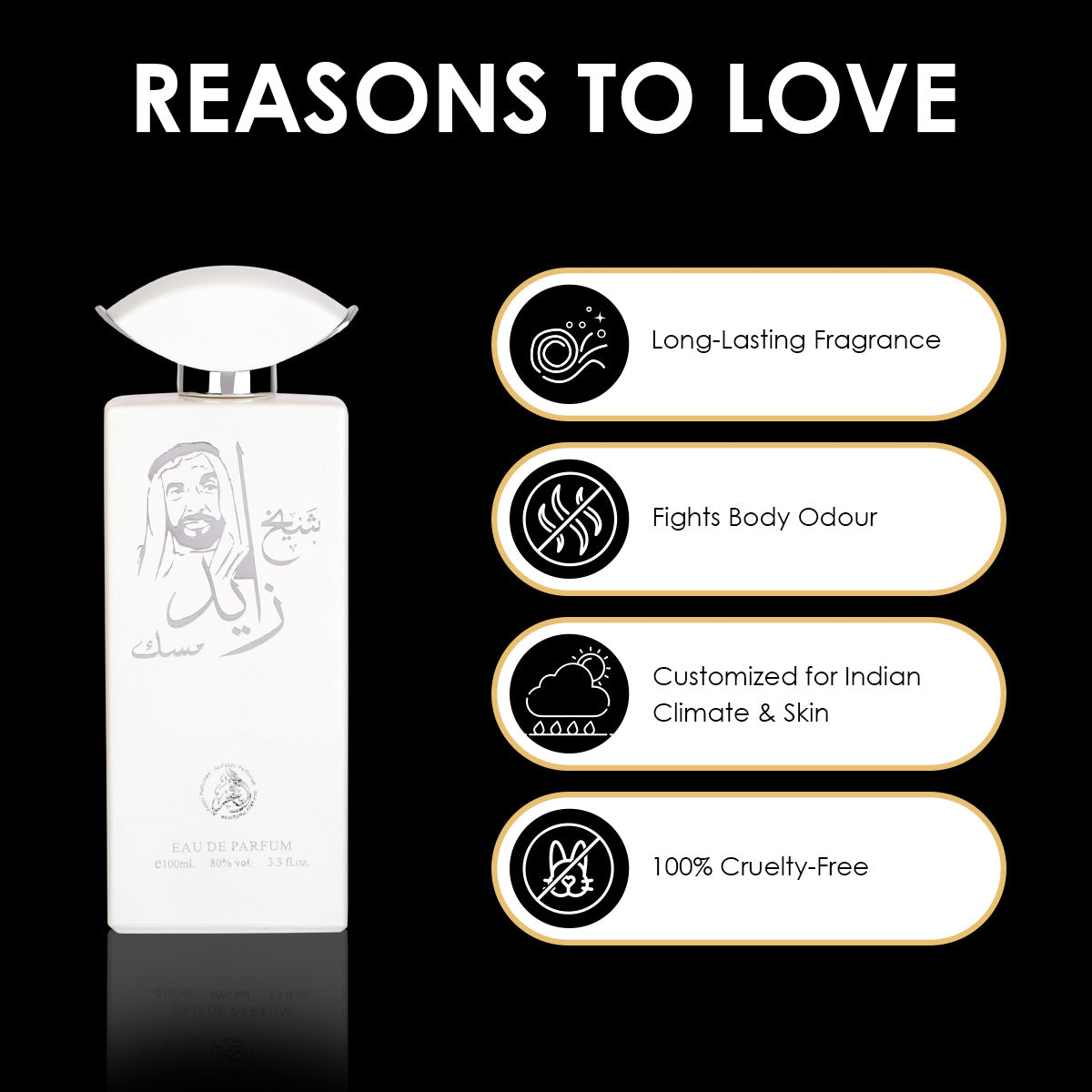 AL FAKHR Sheikh Zayed Musk Premium Quality Long Lasting Eau De Parfum For Men & Women