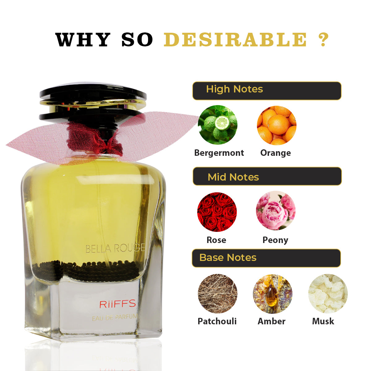 RiiFFS Bella Rouge Premium Quality Eau De Parfum For Women Made In U.A.E