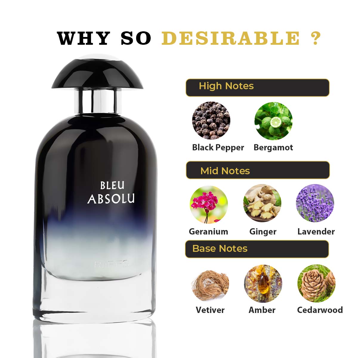 RiiFFS Bleu Absolu Premium Quality Eau De Parfum For Men Made In U.A.E