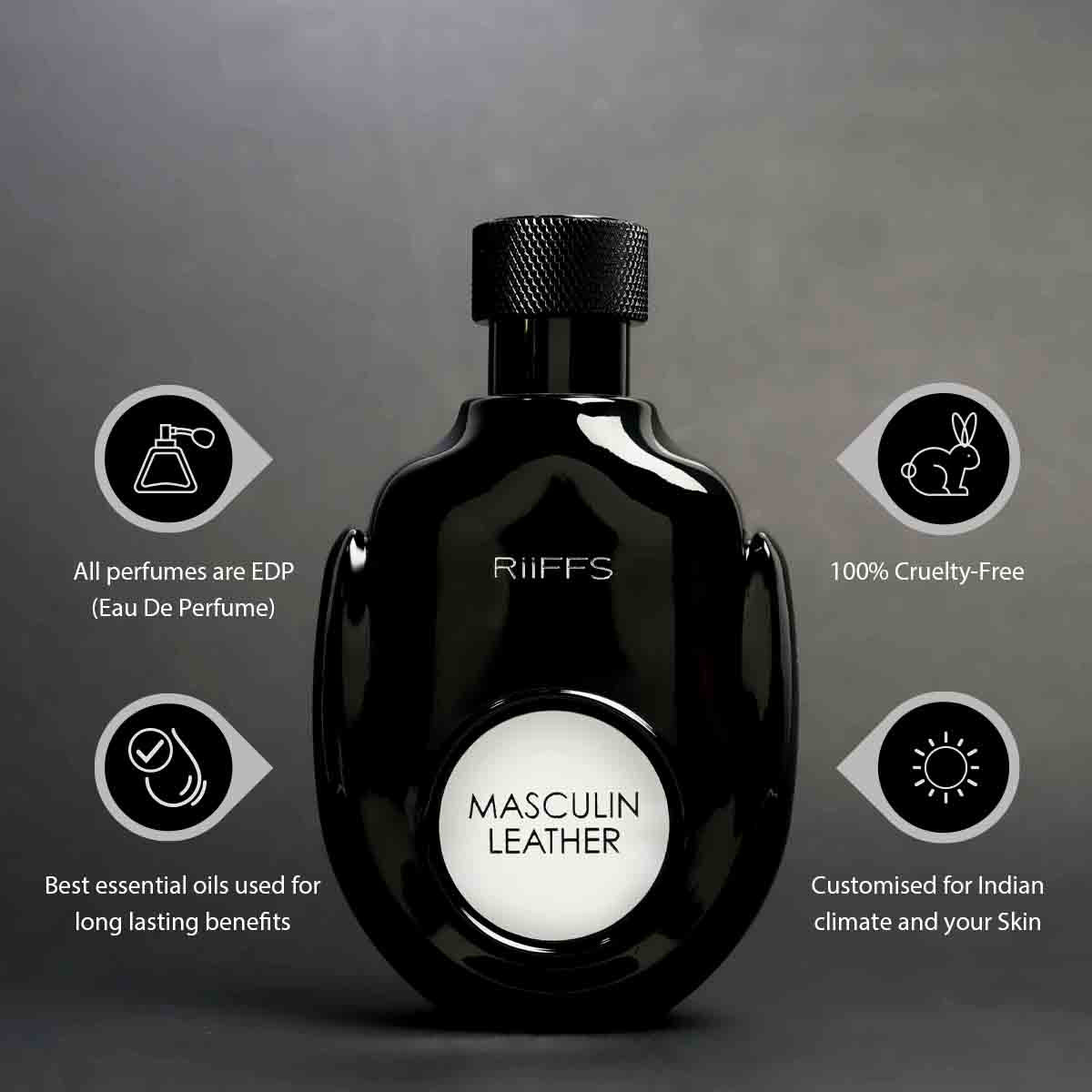 RiiFFS Masculin Leather Premium Quality Eau De Parfum For Men Made In U.A.E